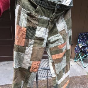 Custom patchwork bell bottoms